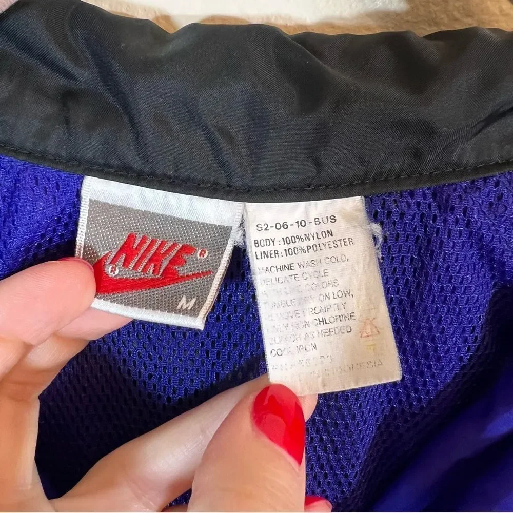Vintage Nike Windbreaker Purple Blue Medium Gray Tag‎